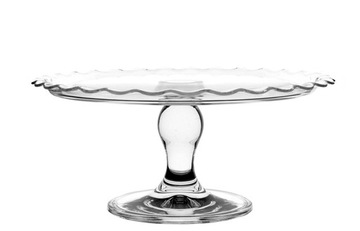 СТЕКЛЯННАЯ ТАРЕЛКА НА НОЖКЕ ТОРТ ТОРТ ФРУКТОВЫЙ, 26СМ