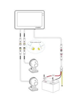 XR-2 Nawigacja motocyklowa, Wideorejestrator, Android Auto CarPlay CHIGEE