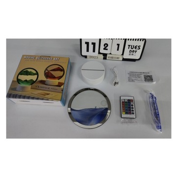 3D ОРНАМЕНТ ДЛЯ ГЛУБОКОГО МОРСКОГО ПЕСКА УКРАШЕНИЕ СТОЛА ВРАЩАЮЩИЕСЯ ПЕСОЧНЫЕ ЧАСЫ RGB