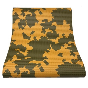 TAPETA GRAFICZNA POMARAŃCZOWA ZIELONA NAPISY MAPA CAMO MORO 12070904