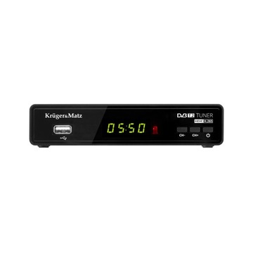 KrugerMatz H.265 HEVC DVB-T2 тюнер, декодер, кабель HDMI