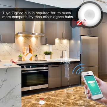 2x детектор утечки воды zigbee с датчиком затопления