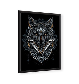 Plakat nowoczesny grafika A3 boho wilk