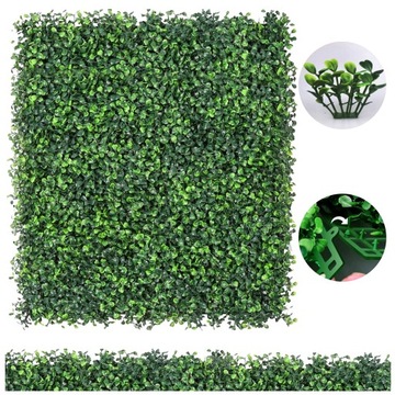 SZTUCZNY BLUSZCZ BUKSZPAN GĘSTY ŻYWOPŁOT 60x40 NA BALKON OGRODZENIE ŚCIANĘ