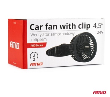 AMiO WIATRAK SAMOCHODOWY WENTYLATOR DO AUTA 24V