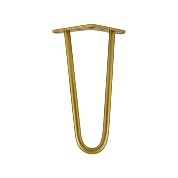 MORIA DESIGN Hairpin legs Noga nóżka meblowa ławy stolika 36 cm fi 10 złoty