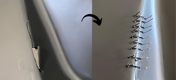 СКОБЫ ДЛЯ СВАРКИ ПЛАСТИКА БОЛЬШОЙ НАБОР 500 ШТ. ВОЛНА 0,8 ММ