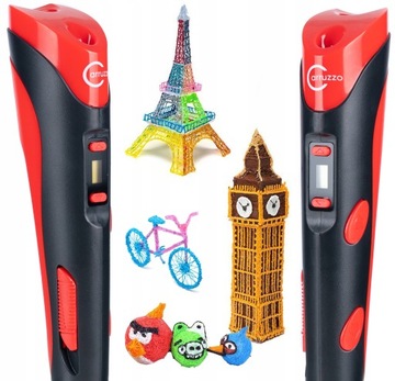 DŁUGOPIS DRUKARKA 3D PEN WKŁAD 20 METRÓW Wzory Filament PLA Pro