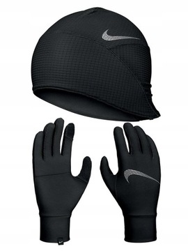 Nike Czapka i rękawiczki męskie termoaktywne oddychające komplet S/M