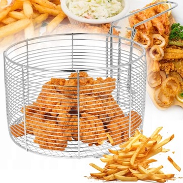 SITKO DO SMAŻENIA FRYTEK NA GŁĘBOKIM OLEJU KOSZYK KOSZYCZEK NA FRYTKI 18CM