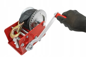 WYCIĄGARKA WCIĄGARKA RĘCZNA KORBOWA TAŚMOWA PASOWA NA KORBĘ 1200kg PAS 10m