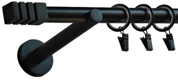 Одинарный карниз, металлический, черный Modern 19 340