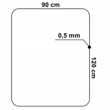 ЗАЩИТНЫЙ КОВРИК ПОД СТУЛ, ПРОЧНЫЙ СТУЛ, ДЛЯ ВЕРХНЕГО СТОЛА И ПОЛА 120x90