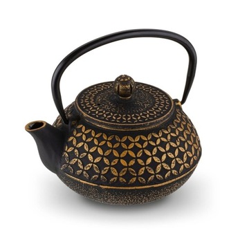 Imbryk do herbaty żeliwny z zaparzaczem czarny 800 ml