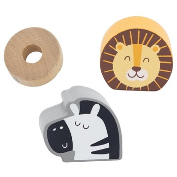 ДЕРЕВЯННЫЙ ОБРАЗОВАТЕЛЬНЫЙ ПАЗЛ-СОРТИРОВКА VIGA POLARB С ЖИВОТНЫМИ ПАСТЕЛЬЮ