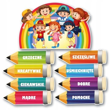 Dekoracja na drzwi Kolorowe ołówki przedszkole