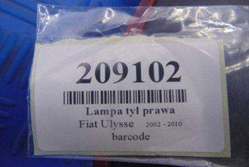 FIAT ULISEE SVĚTLO ZADNÍ PRAVÁ