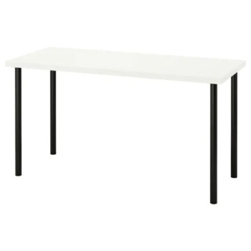 IKEA LAGKAPTEN ADILS Письмовий стіл білий чорний 140x60 см