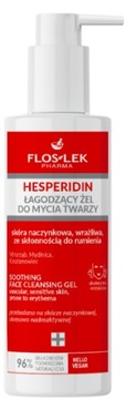 FLOS-LEK Żel do mycia twarzy cery naczynkowej HESPERIDIN 175 ml