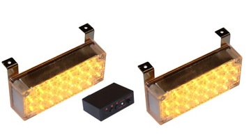 Stroboskopy ostrzegawcze LED żółte panelowe