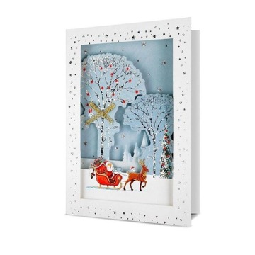 Kartka Świąteczna - Zaprzęg Świętego Mikołaja