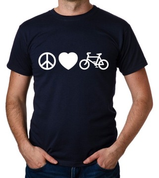 koszulka PEACE LOVE BIKE prezent