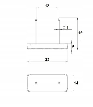 100x ŚLIZGACZ PODWÓJNY Z GWOŹDZIEM STOPKA MEBLOWA