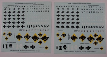 Warhammer 40k Space Volves Transfer Sheet