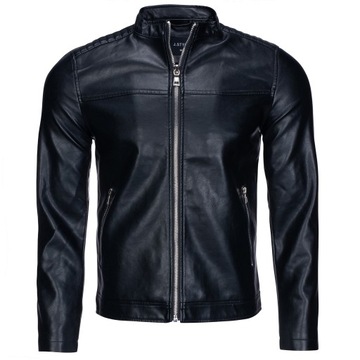 Z8019 r. XL MĘSKA SKÓRZANA KURTKA BIKER PREMIUM