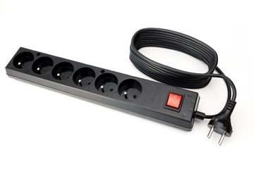 Przedłużacz sześciokrotny PS-670WS/3,0 wył. POLSKI