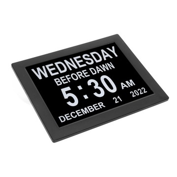 8-calowy cyfrowy zegar z kalendarzem dziennym