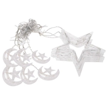 ШТОРЫ ЗВЕЗДЫ ЛУНА ЛАМПЫ 138LED ПОДВЕСНЫЕ ТЕПЛЫЙ БЕЛЫЙ