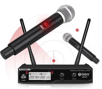 Беспроводная микрофонная система Debra Audio VM302 VHF с 2 микрофонами