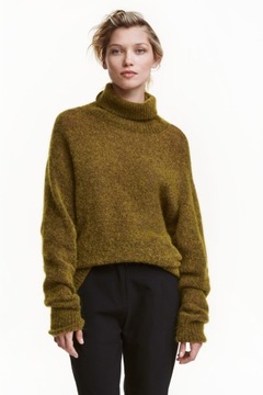 Sweter wełniany z golfem H&M S