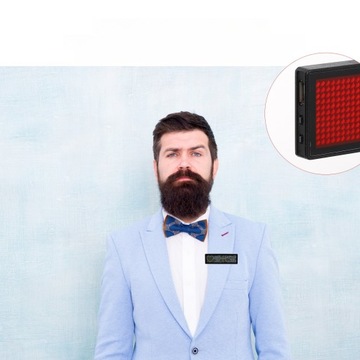 РЕКЛАМНЫЙ СВЕТОДИОДНЫЙ БЕЙДЖ С ЦИФРОВЫМ ДИСПЛЕЕМ, ПРОГРАММИРУЕМЫЙ