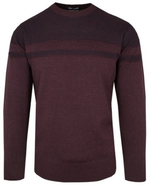 Sweter - Wełna z Akrylem -Pako Jeans- Bordo - L