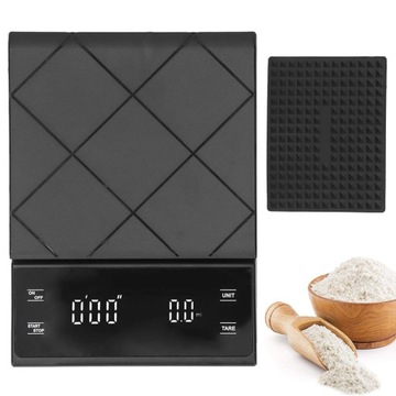 WAGA KUCHENNA DOTYKOWA CYFROWA WAGA DO KAWY Z TIMEREM 3000g / 0,1g