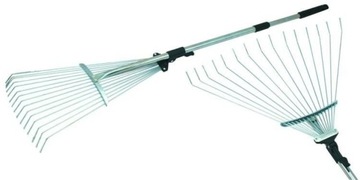 ТЕЛЕСКОПИЧЕСКИЕ ГРАБЛИ ДЛЯ ТРАВЫ, РЕГУЛИРУЕМЫЕ МЕТАЛЛИЧЕСКИЕ ЛИСТЯНИЯ
