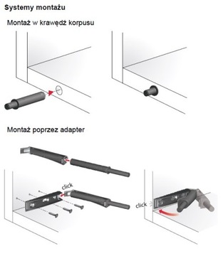 Бампер K-Push длинный 37 мм прочный серый прочный с нажимной резинкой TIP-ON и адаптером