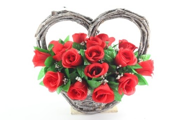 Плетеная корзина в форме сердца HEART COVER Корзина для цветов 33 см