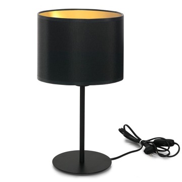 LAMPKA STOŁOWA BIURKOWA ABAŻUR METAL LOFT GABINET ZŁOTY