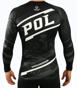 ФУТБОЛКА GROUND GAME RASHGUARD LS POLSKA ЧЕРНАЯ M