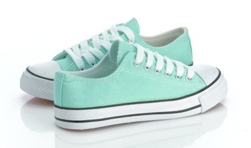 2817 MIĘTOWE KLASYCZNE NISKIE TRAMPKI TENISÓWKI 40