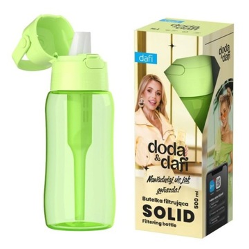 Butelka filtrująca Dafi SOLID 500ml 0,5L Doda pistachio pistacjowa barwiona