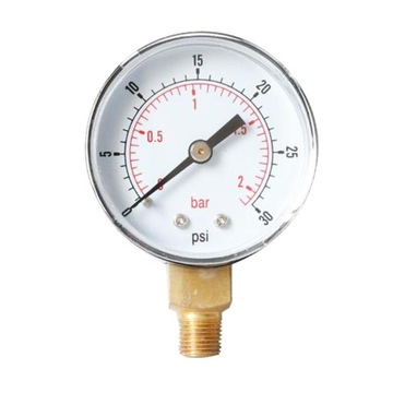 Manometr Gwint 1/4 cala, 0-30PSi, 0-2Bar