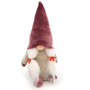 SKRZAT ŚWIĄTECZNY KRASNAL GNOM DZIEWCZYNKA RÓŻOWY