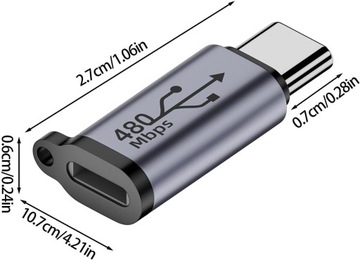 АДАПТЕР КАБЕЛЯ LIGHTNING для TYPE-C 480 Мбит/с 18 Вт 5 В 2 А V8