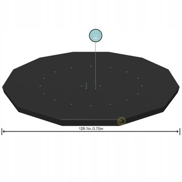 ПРОЧНОЕ ПОКРЫТИЕ ДЛЯ БАССЕЙНА BESTWAY, МАТОВЫЙ ЧЕРНЫЙ 370 Х 370 СМ