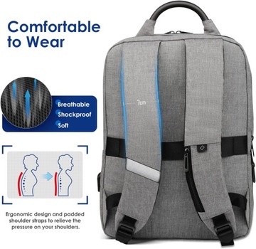 Рюкзак для ноутбука HYZUO 15,6 дюйма, водонепроницаемый, USB