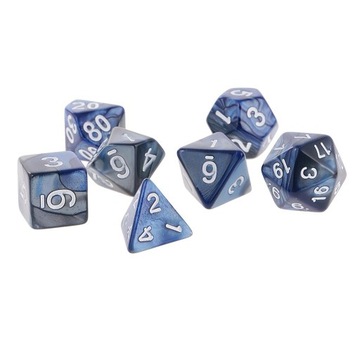 28 штук двухцветных многогранных кубиков для игры D&D DND.